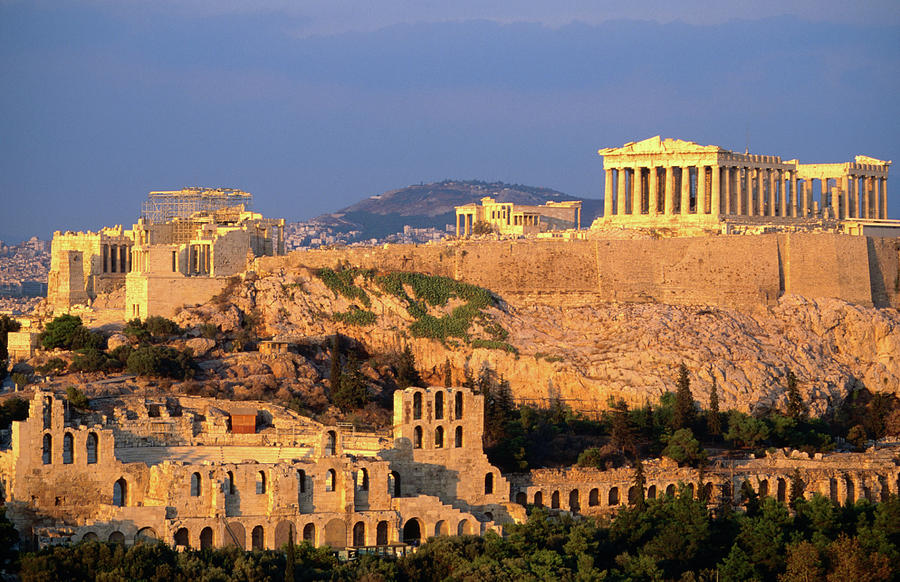 Greece Photograph - The Acropolis Taken From Phiopappos by John Elk Iii Greece Photograph - The Acropolis Taken From Phiopappos by John Elk Iii