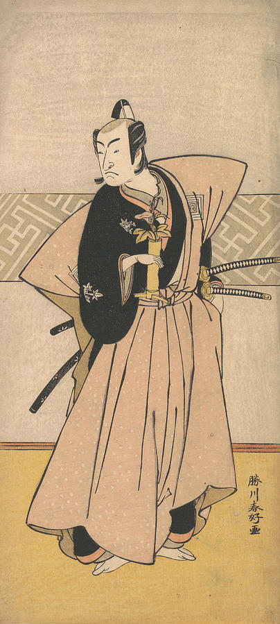 The Actor Ichikawa Omezo as a Samurai with Two Swords Relief by Katsukawa Shunko