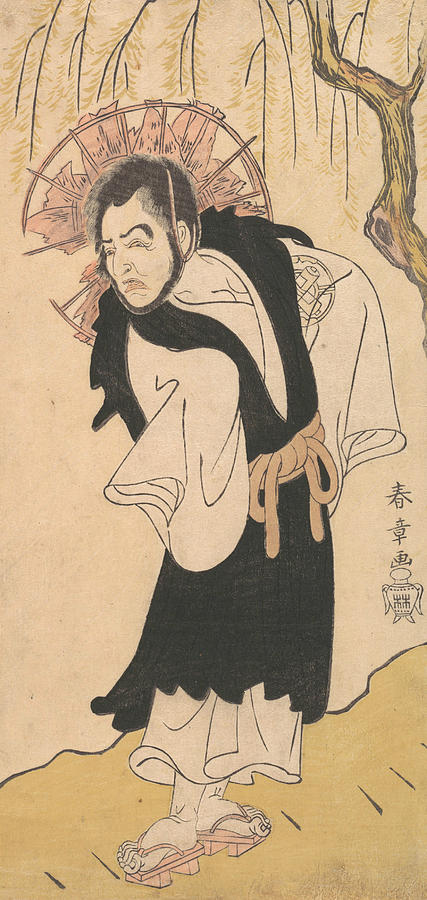 The Actor Nakamura Utaemon I as a Monk under a Willow Tree Relief by Katsukawa Shunsho