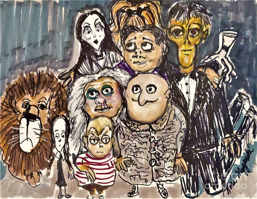 The Addams Family Painting by Geraldine Myszenski | Fine Art America