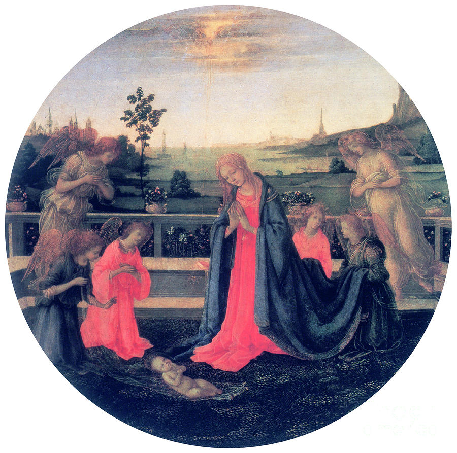 The Adoration, C1480s. Artist Filippino Drawing by Print Collector