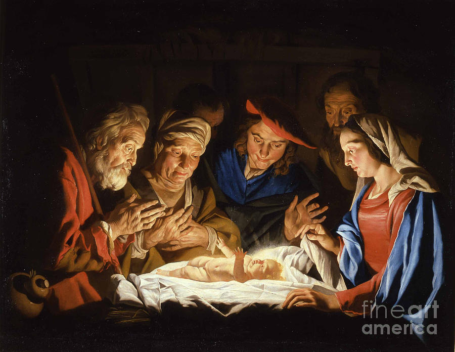 The Adoration Of The Christ Child Drawing by Heritage Images