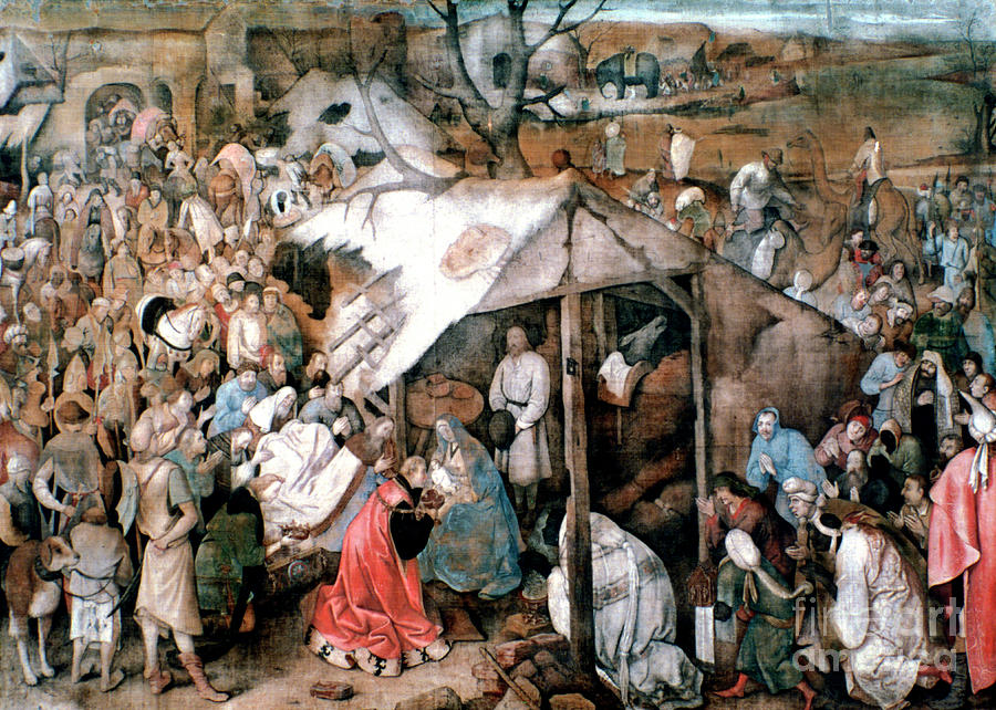 The Adoration Of The Kings, C1556-1562 Drawing by Print Collector
