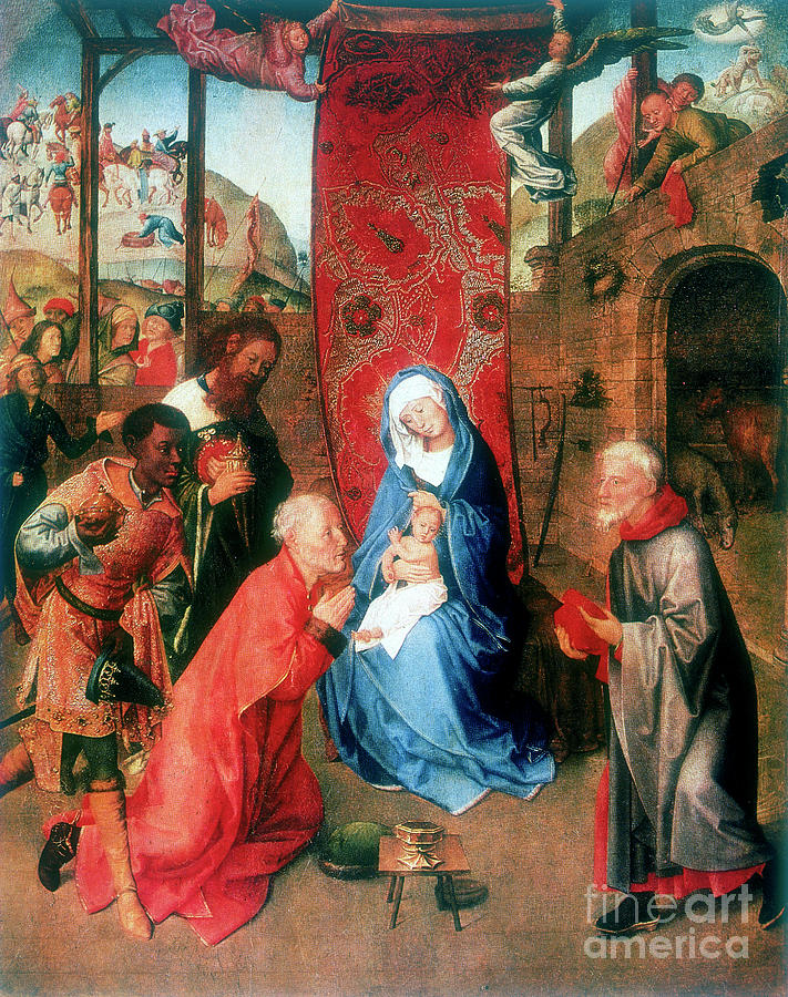 The Adoration Of The Magi, 15th Drawing by Print Collector