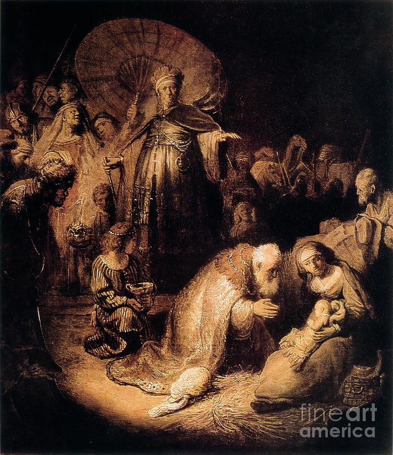 The Adoration Of The Magi, 1632. Artist Drawing by Print Collector