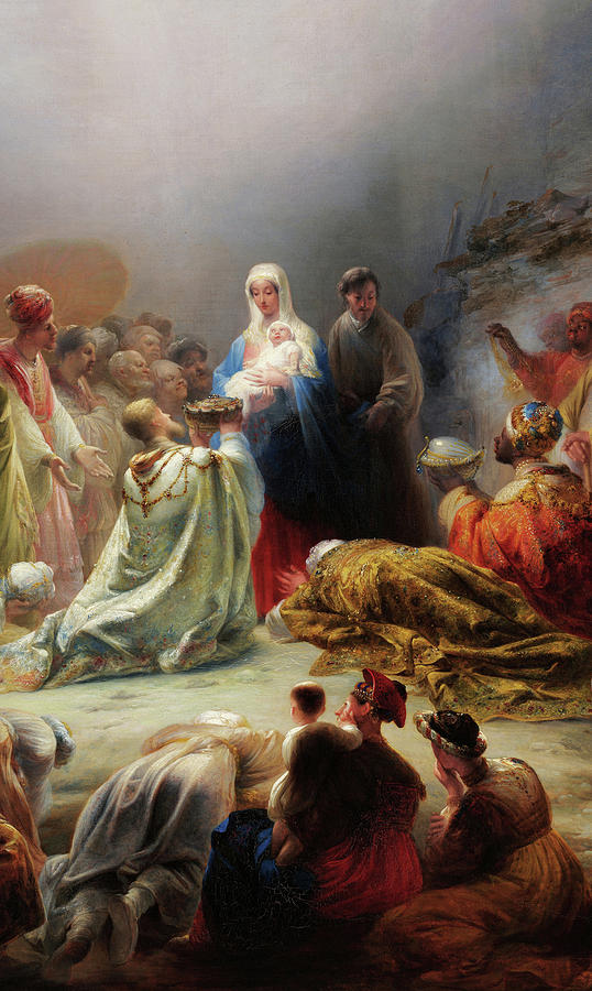 Jesus Christ Painting - The Adoration of the Magi, 19th century by Domingos Antonio de Sequeira