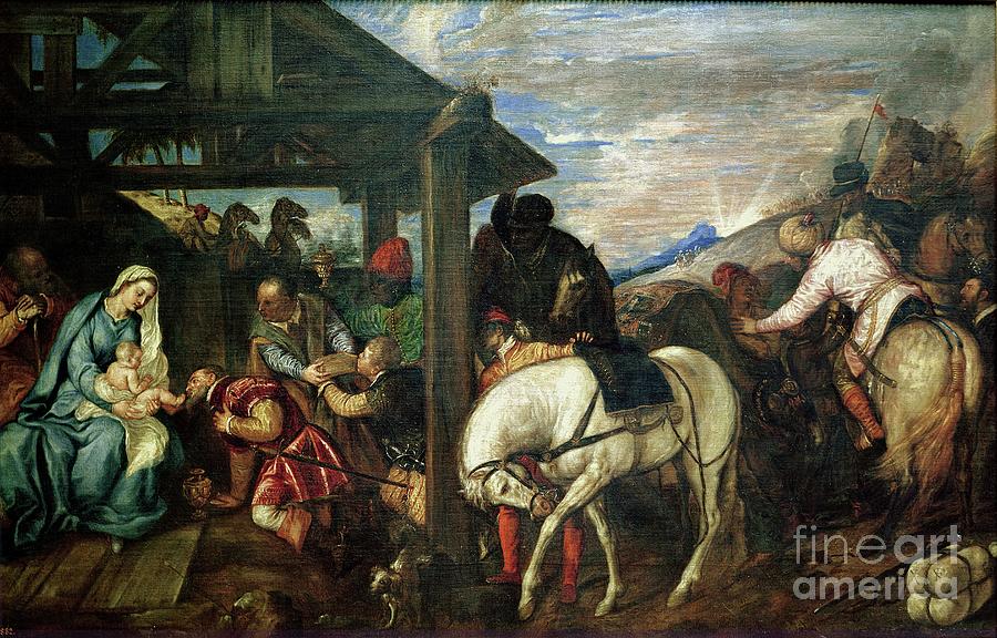 Titian Painting - The Adoration Of The Magi, C.1561 by Titian