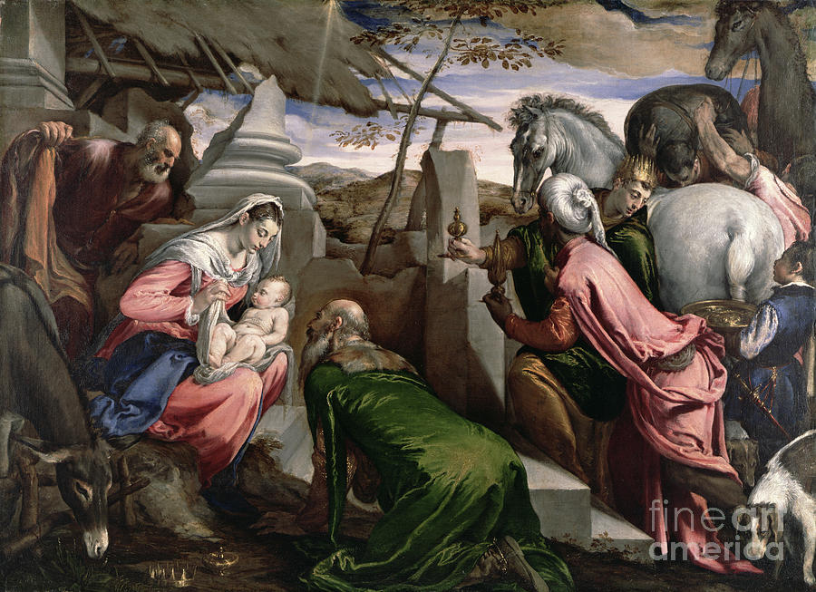 The Adoration Of The Magi, C.1568 Painting by Jacopo Bassano