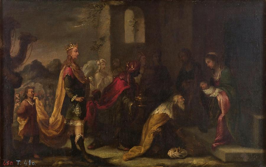The Adoration of the Magi. Second half of the X... Painting by Francisco Antolinez Y Sarabia