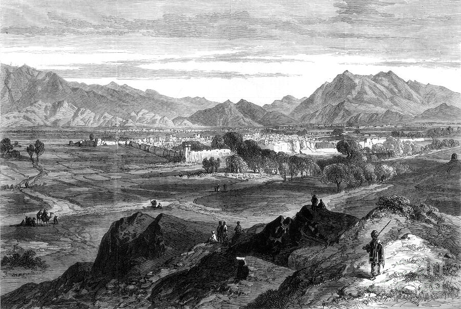 The Afghan War Jalalabad From Pipers Drawing by Print Collector