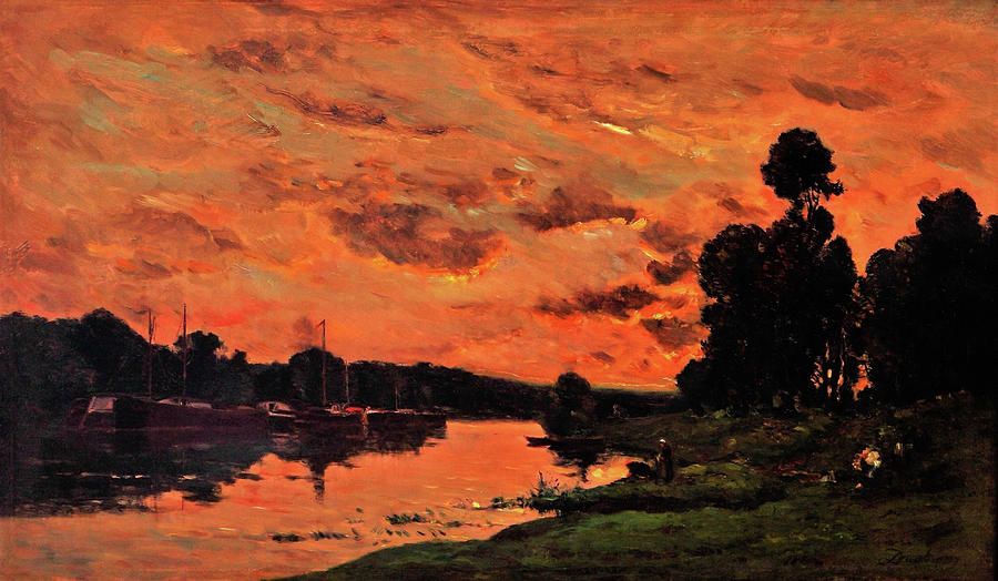 Charles-francois Daubigny Painting - The Afternoon - Digital Remastered Edition by Charles-Francois Daubigny Charles-francois Daubigny Painting - The Afternoon - Digital Remastered Edition by Charles-Francois Daubigny