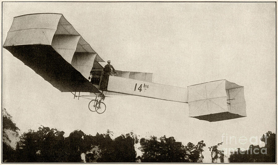 Airplane Drawing - The Airplane 14bis In Flight In 1906, By Alberto Santos Dumont (1873-1932) - Reproduction Of A Photograph (airplane 14-bis Of Alberto Santos-dumont In Flight, 1906 - Halftone Reproduction Of A Photograph) by American School