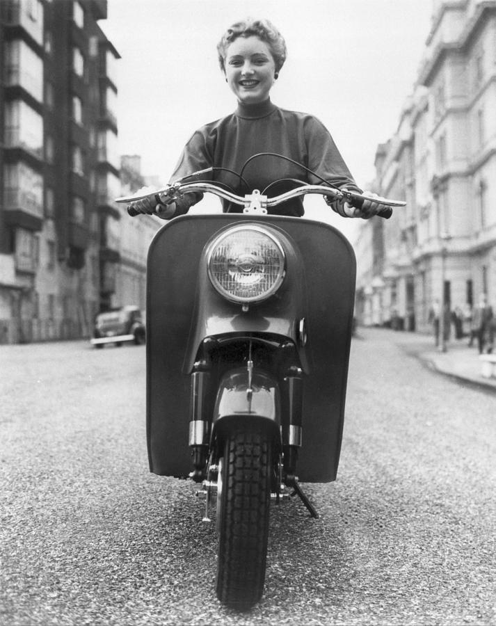 The Albatros Scooter In England In 1954 Photograph by Keystone-france