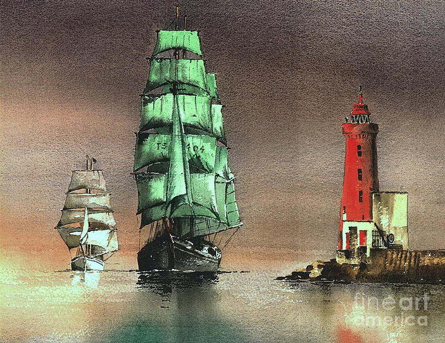 The Alexander Von Humbold in Dublin Painting by Val Byrne