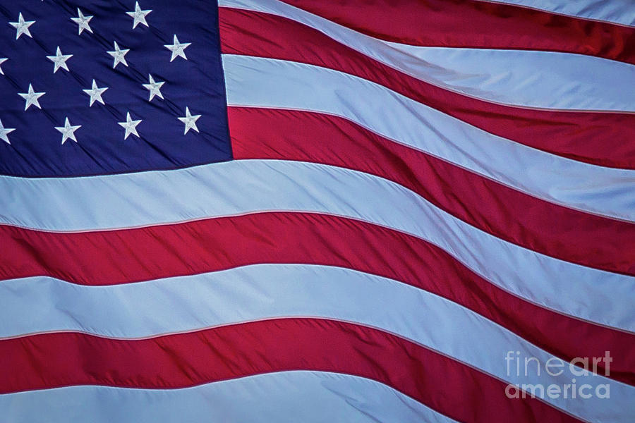 The American Flag 8 Waves of Grace Art Photograph by Reid Callaway