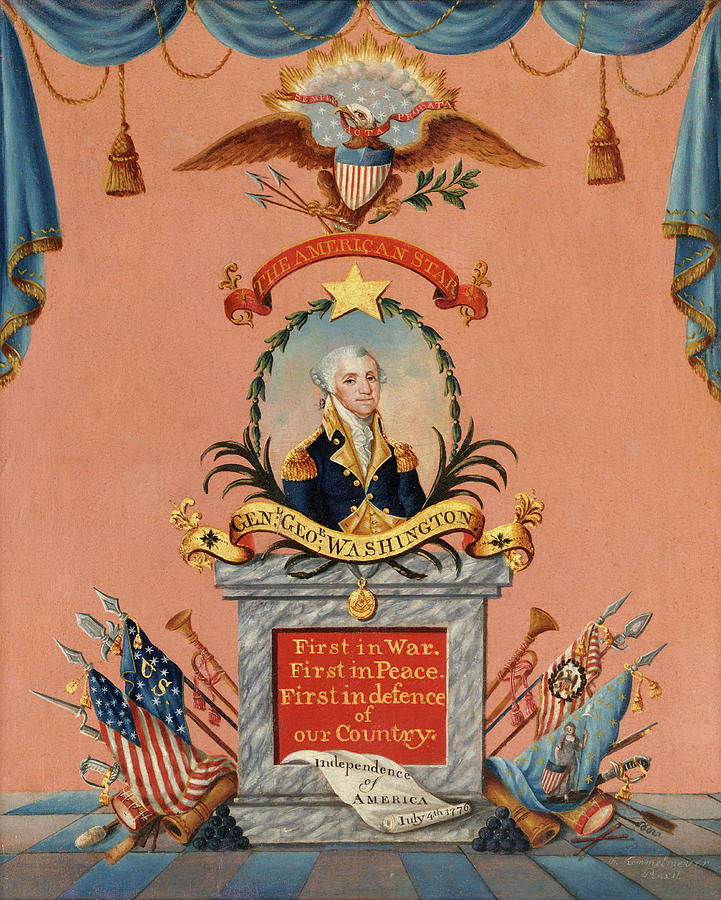 The American Star -George Washington-. Painting by Frederick Kemmelmeyer