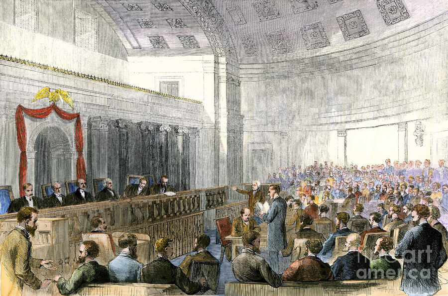 The American Supreme Court Led By Justice Salmon Portland Chase (1808 ...