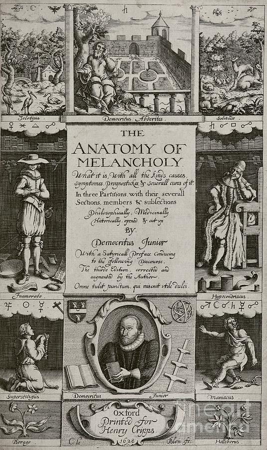 The Anatomy Of Melancholy (1628) Photograph by Us National Library Of Medicine/science Photo Library