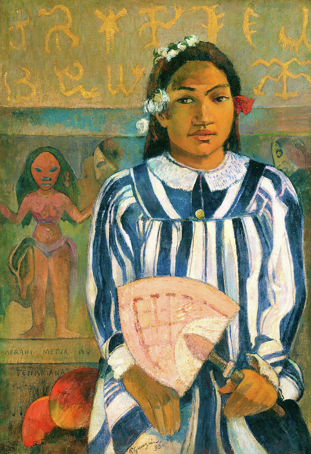 Tahiti Painting - The Ancestors Of Tehamana - Digital Remastered Edition by Paul Gauguin Tahiti Painting - The Ancestors Of Tehamana - Digital Remastered Edition by Paul Gauguin