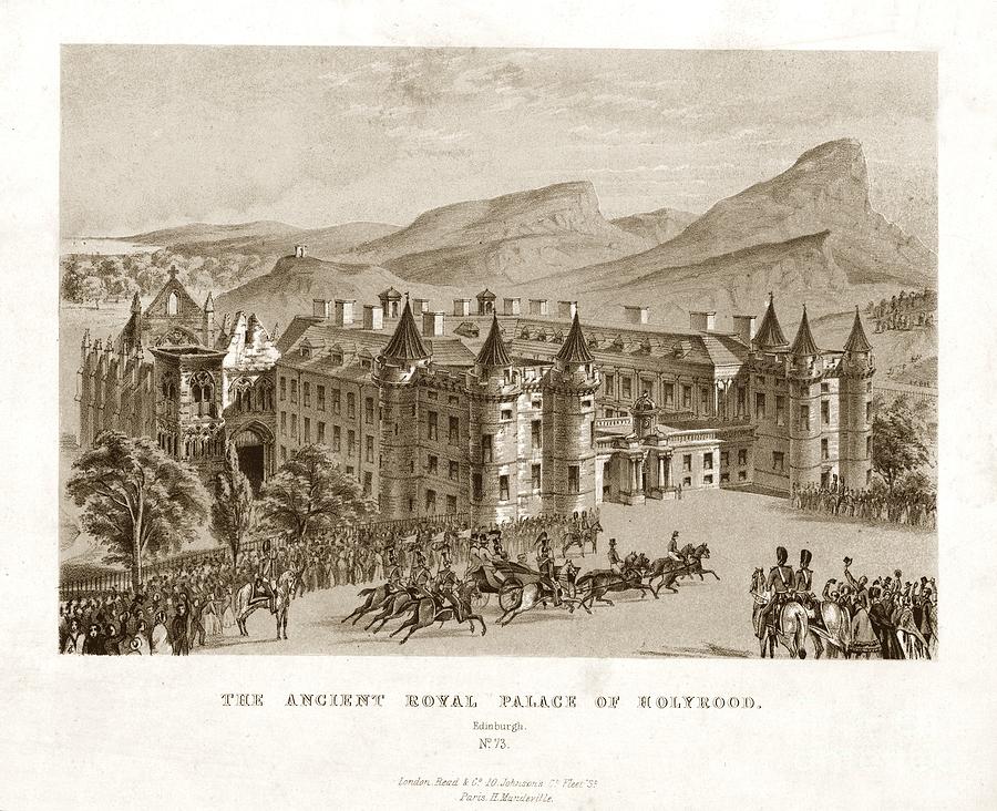 The Ancient Royal Palace Of Holyrood Drawing by Print Collector