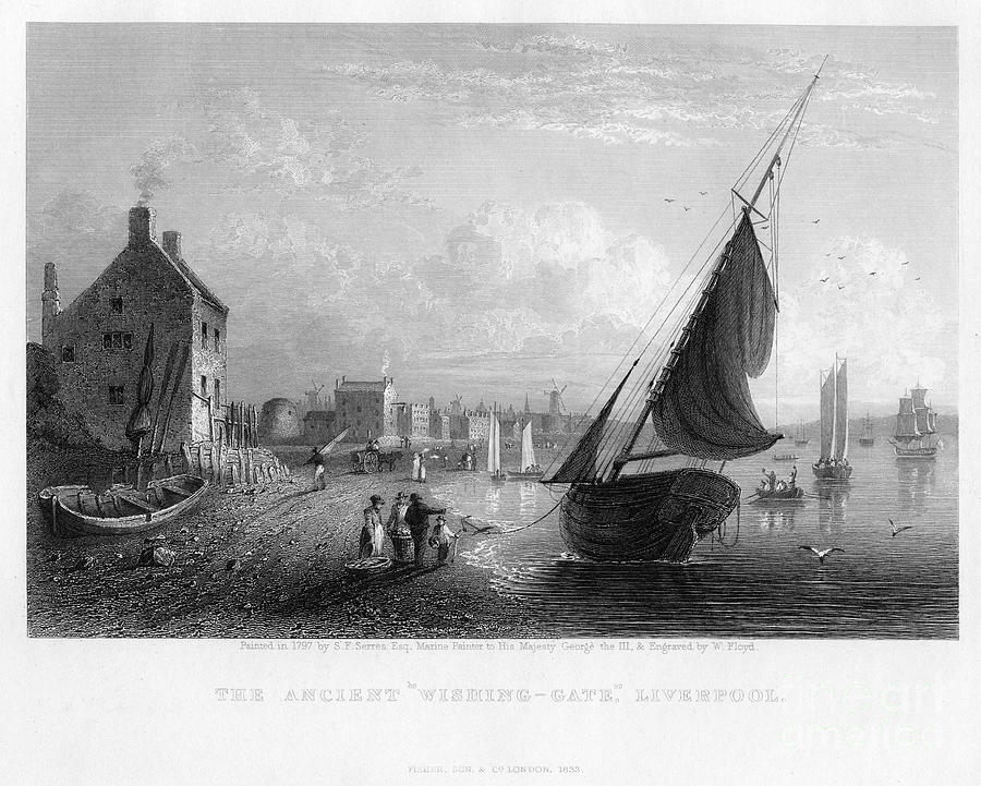 The Ancient Wishing-gate, Liverpool Drawing by Print Collector