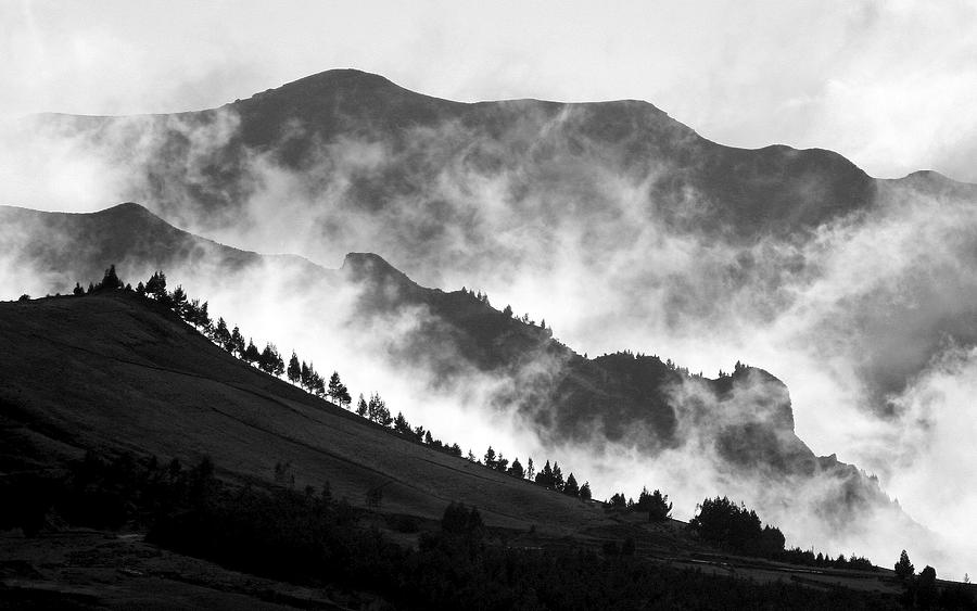 Black And White Photograph - The Andes by Bror Johansson