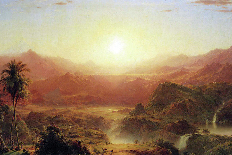 The Andes of Ecuador Detail Painting by Frederic Edwin Church