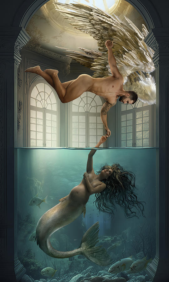 The Angel And Ther Mermaid Photograph by Ddiarte