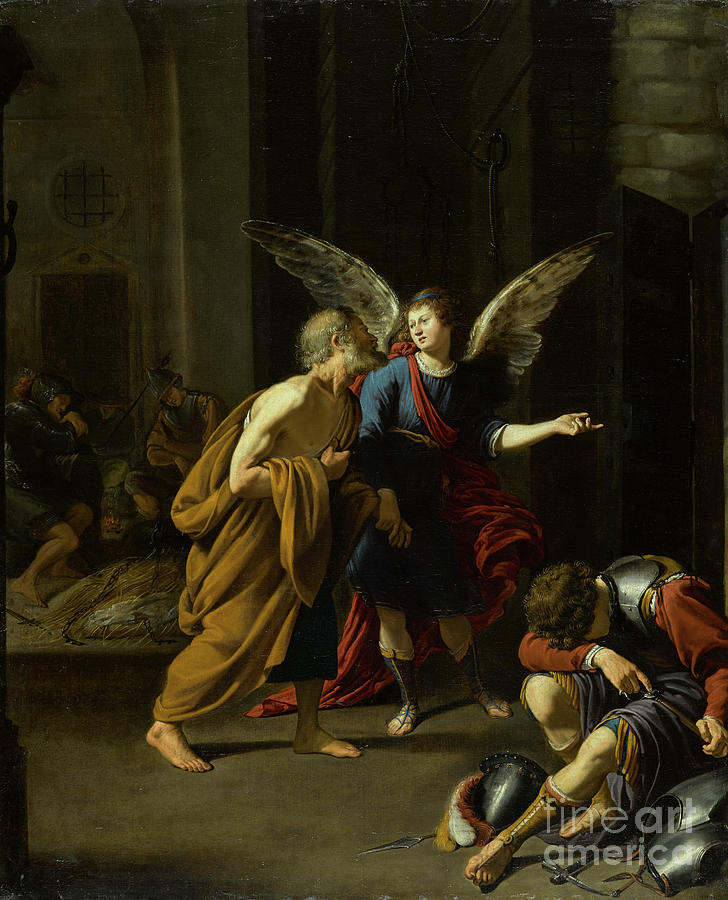 The Angel Liberating St Peter From Prison Painting by Unknown Artist