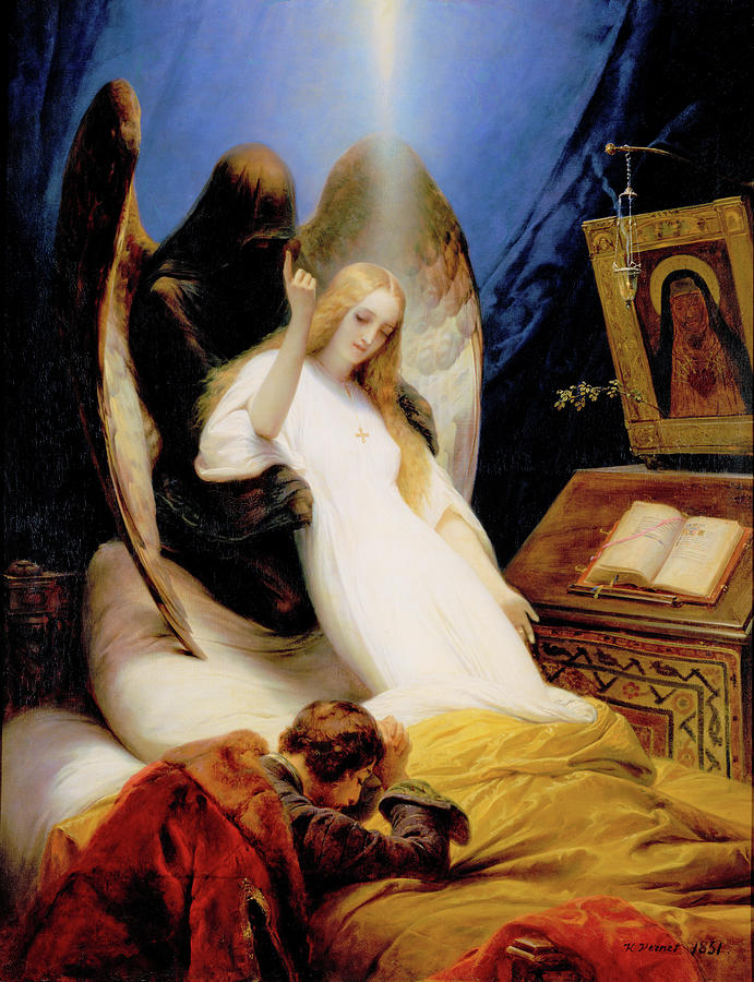 The Angel Of Death Painting - The Angel Of Death - Digital Remastered Edition by Horace Vernet The Angel Of Death Painting - The Angel Of Death - Digital Remastered Edition by Horace Vernet