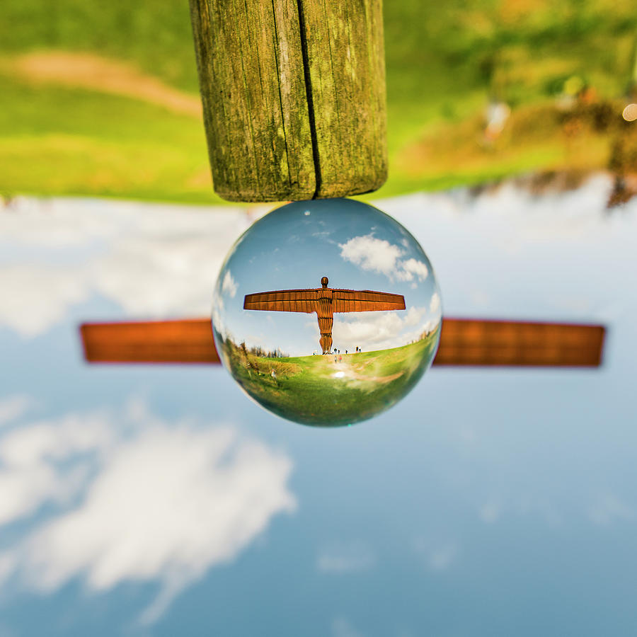 Reflection Digital Art - The Angel of the North. by Dariusz Stec