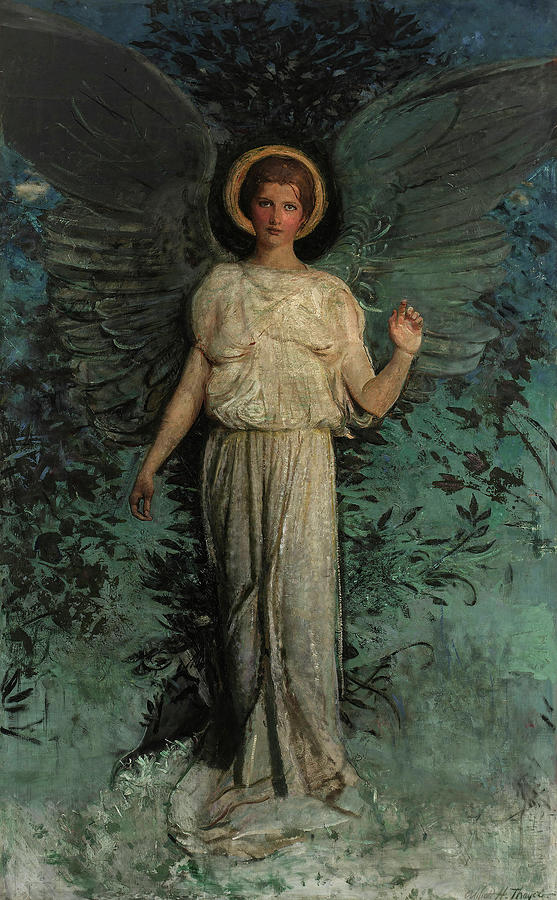 Abbott Handerson Thayer Painting - The Angel, Winged Figure, 1918 by Abbott Handerson Thayer