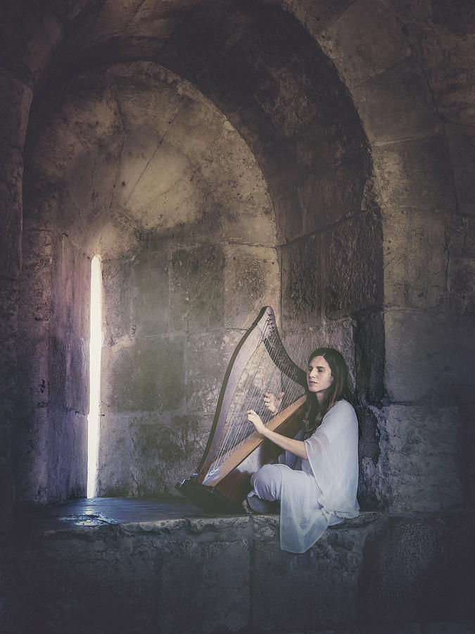 The Angelic Harp Player Photograph by Sharon Levy