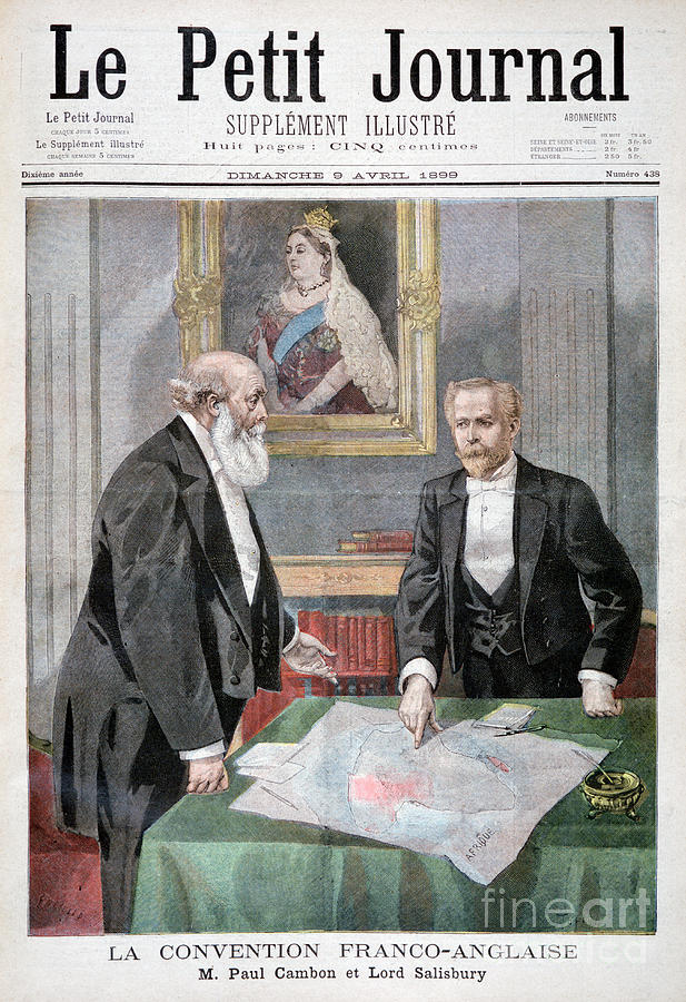 The Anglo-french Convention, 1899 Drawing by Print Collector