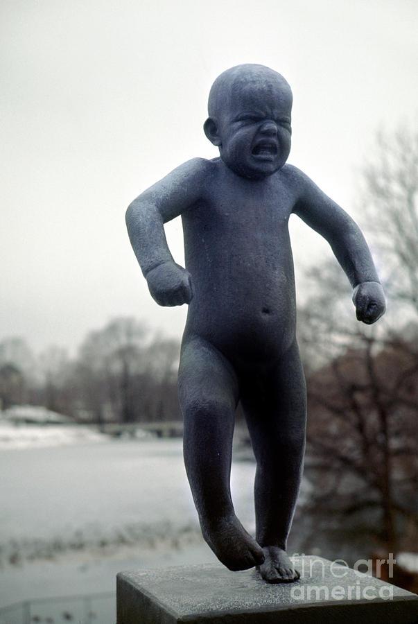 The Angry Boy Statue at Vigeland Sculpture Park, Oslo Photograph by Wernher Krutein