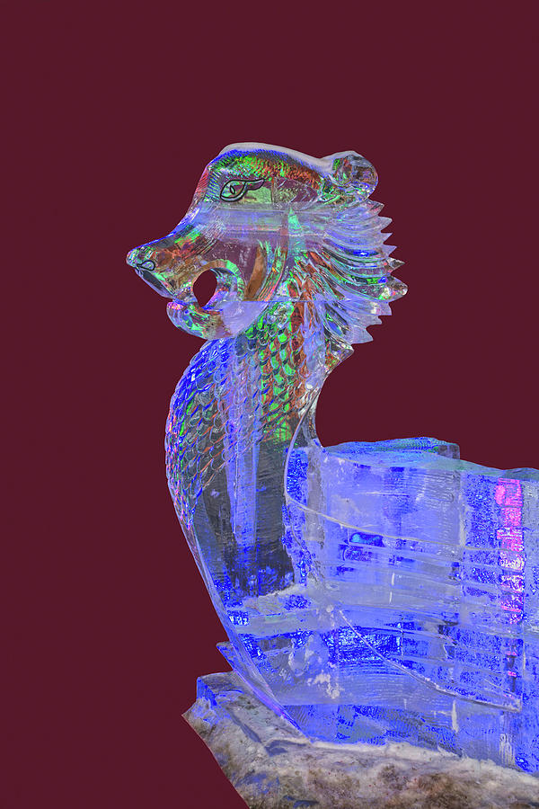 The Annual Ice Sculpting Festival In Cripple Creek, Colorado, The Mythical Dragon Photograph by Bijan Pirnia