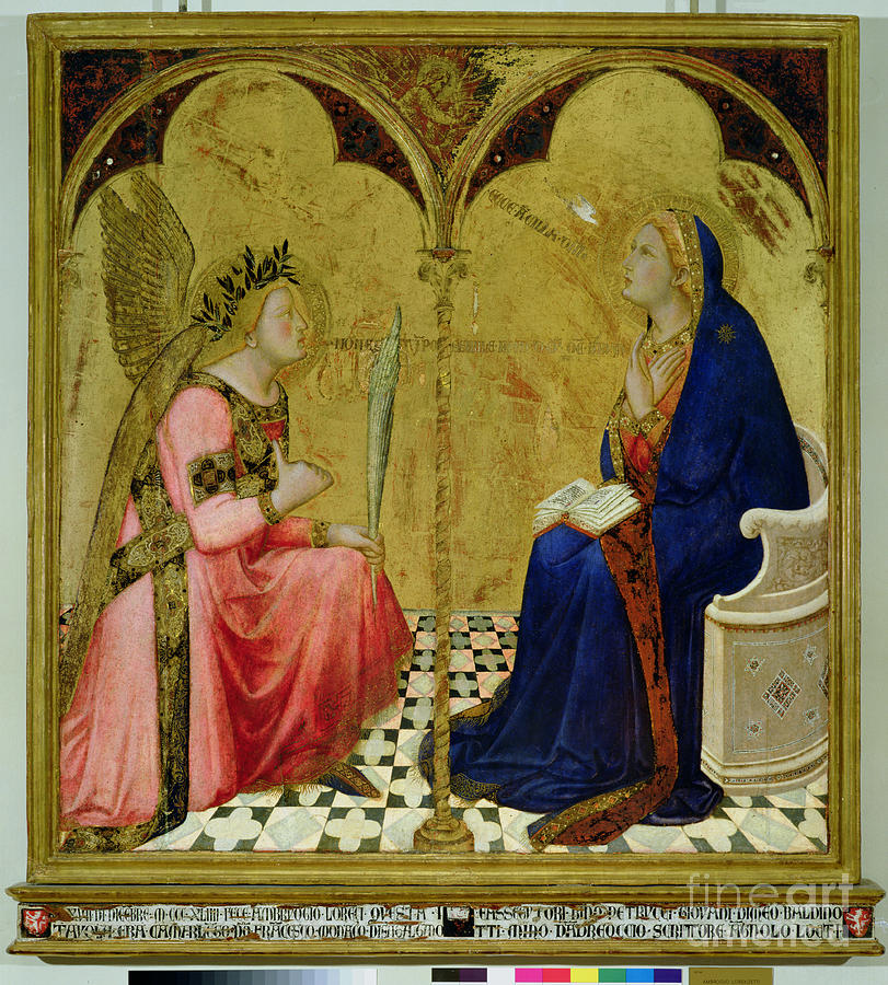 The Annunciation, 1344 Painting by Ambrogio Lorenzetti - Fine Art America