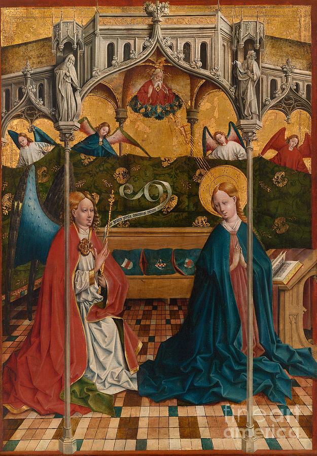 The Annunciation, 1420-57 Painting by Johann Koerbecke - Pixels