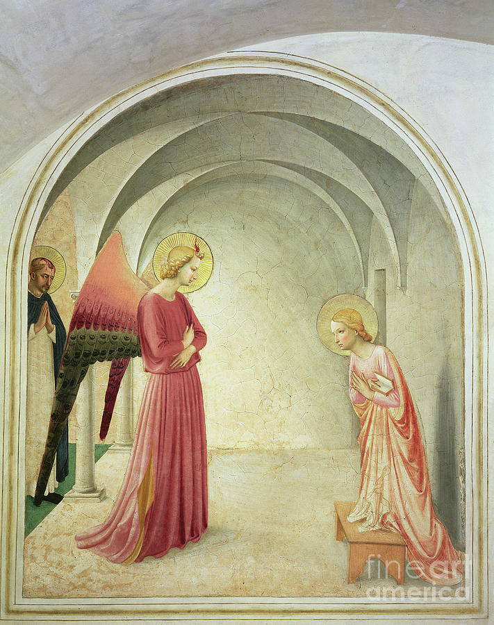 Fra Angelico Painting - The Annunciation, 1442 by Fra Angelico