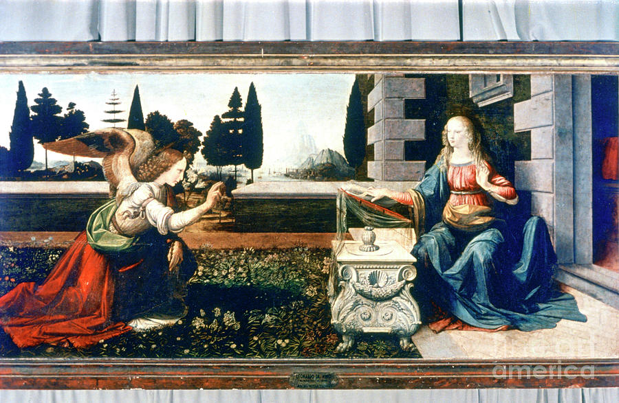 The Annunciation, 1472-1475. Artist Drawing by Print Collector