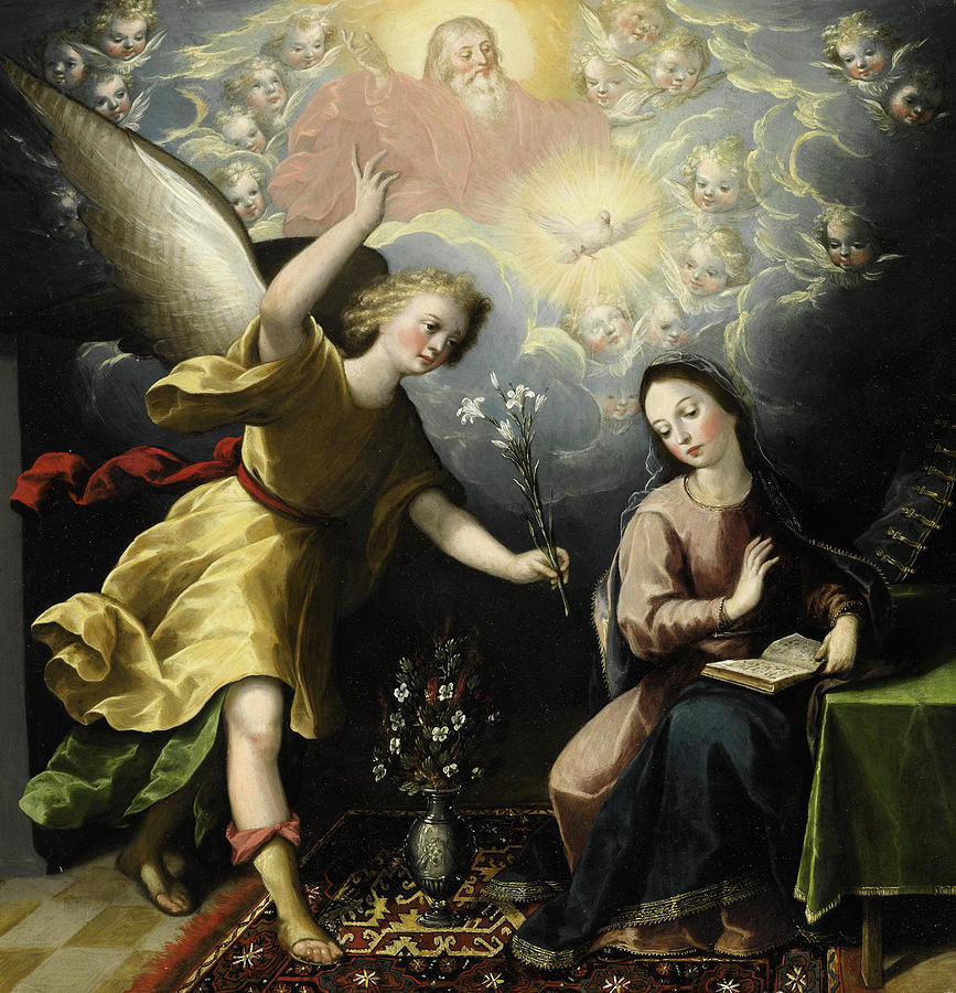 The Annunciation Painting - The Annunciation by Luis Juarez The Annunciation Painting - The Annunciation by Luis Juarez