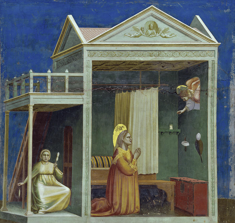 The Annunciation To St. Anne By Giotto Drawing by Artist -  Giotto Di Bondone