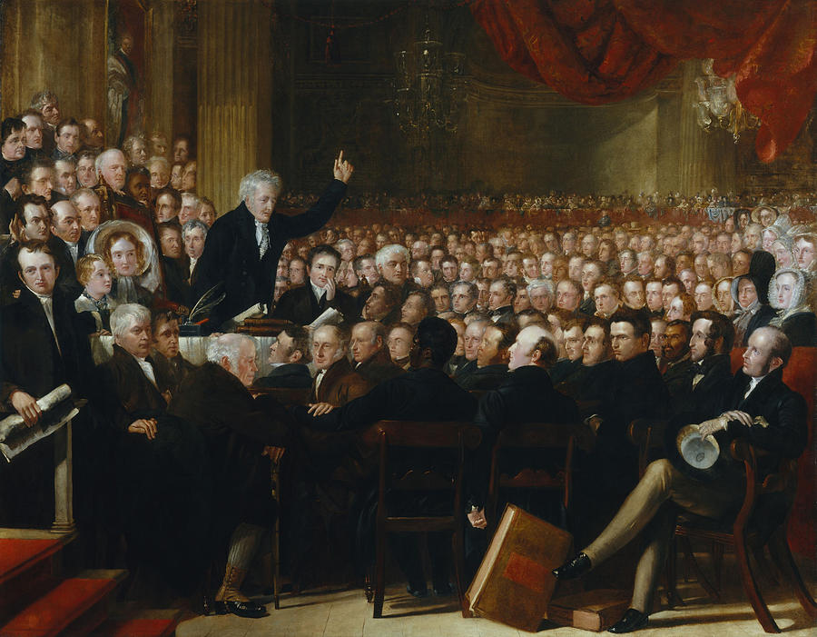 The Anti-Slavery Society Convention - 1840 - By Benjamin Haydon Painting by War Is Hell Store