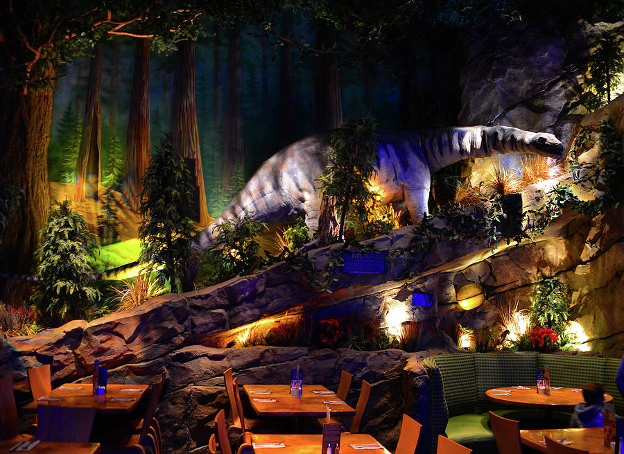 The Apatosaurus area at T Rex Cafe Photograph by David Lee Thompson