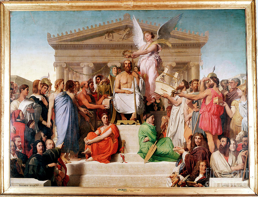 The Apotheosis Of Homer, 1827. Artist Drawing by Print Collector
