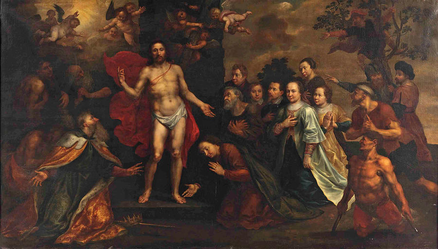 The Apparition of Christ Painting by Marten Pepijn