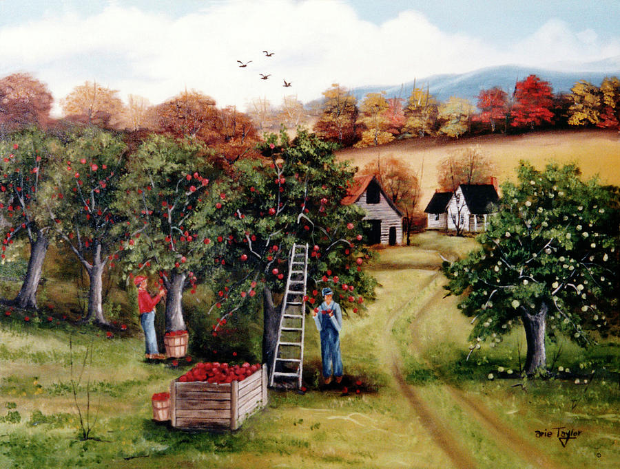 Fall Painting - The Apple Orchard by Arie Reinhardt Taylor