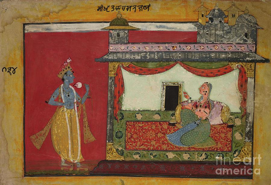 The Approach Of Krishna. Page Drawing by Heritage Images