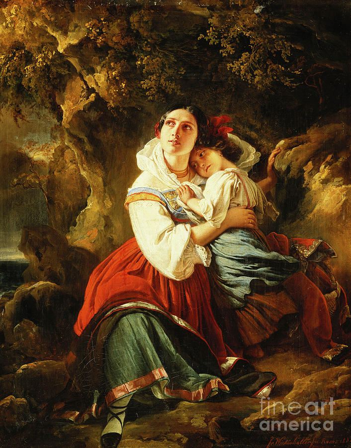 Franz Xaver Winterhalter Painting - The Approaching Storm, 1834 by Franz Xaver Winterhalter