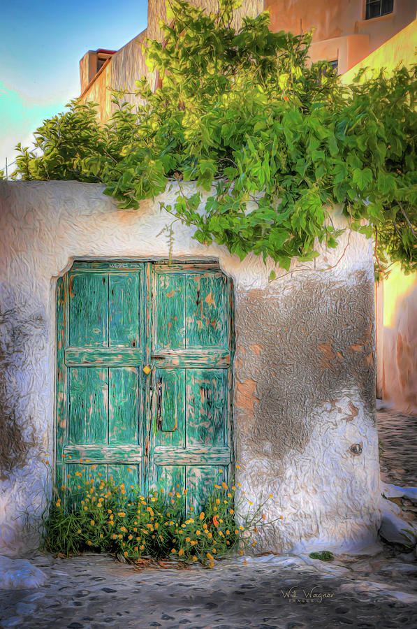Door Photograph - The Aqua Door by Will Wagner